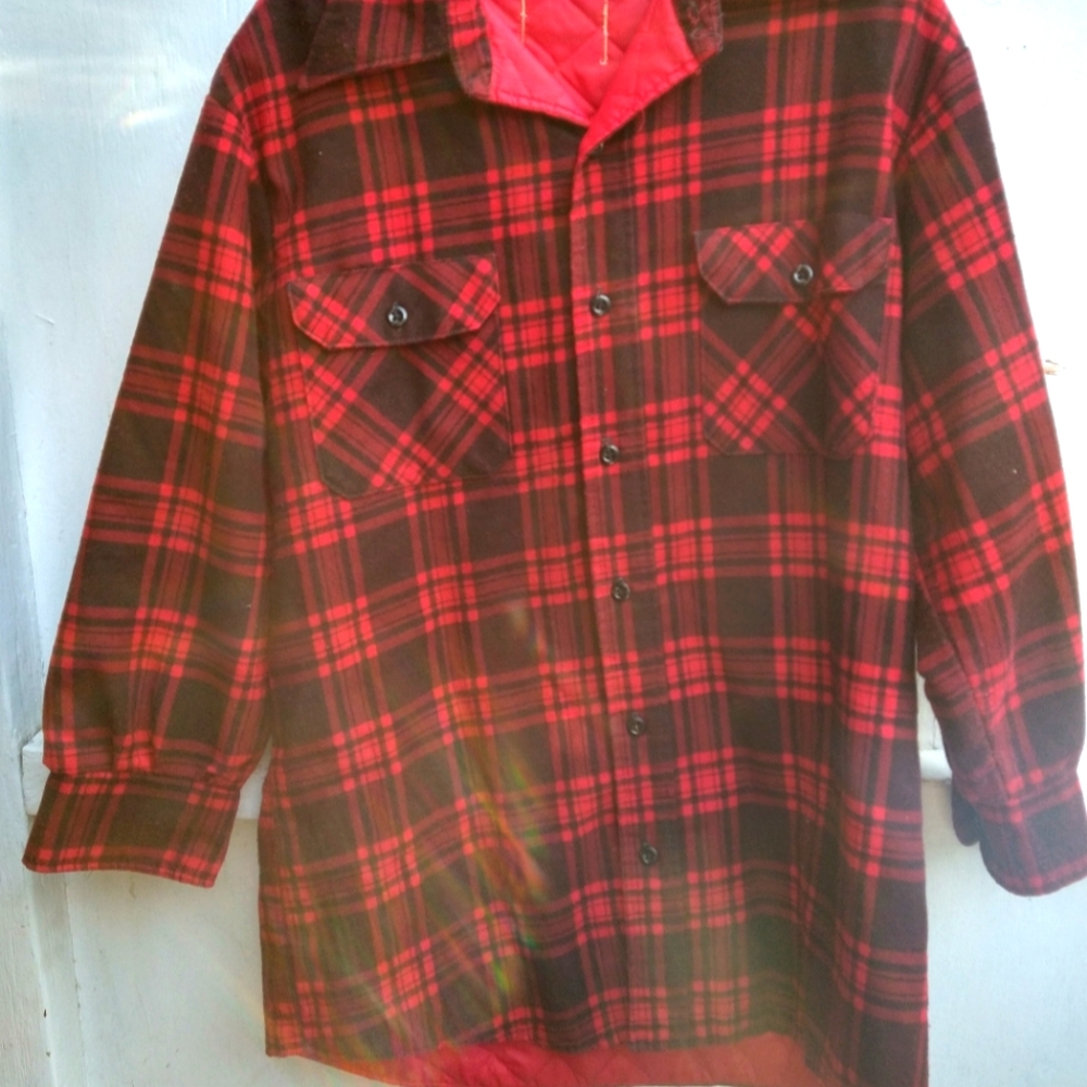 Plaid wrangler 70's flannel vintage coat